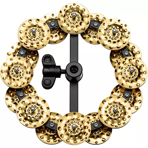 MEINL Headliner Series Hand Hammered Brass Jingles Hi-Hat Tambourine Single Row