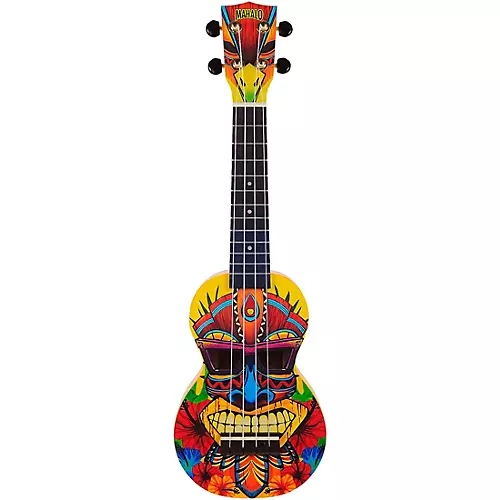 Mahalo Art Series Soprano Ukulele With Bag Tiki Motif