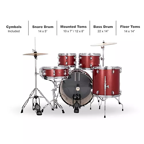 Ludwig Accent 5-Piece Drum Kit With 20