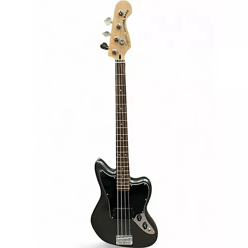 Used Squier Affinity Series Jaguar Bass H Charcoal Frost Metallic Electric Bass Guitar Charcoal Frost Metallic