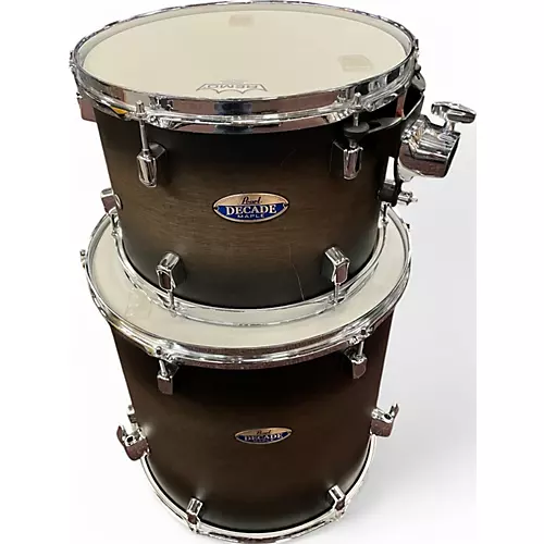 Used Pearl 3 Piece Decade Satin Black Burst Drum Kit Satin Black Burst