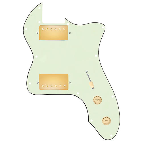 920D Custom 72 Thinline Tele Loaded Pickguard With Gold Cool Kids Humbuckers & Aged White Knobs Black