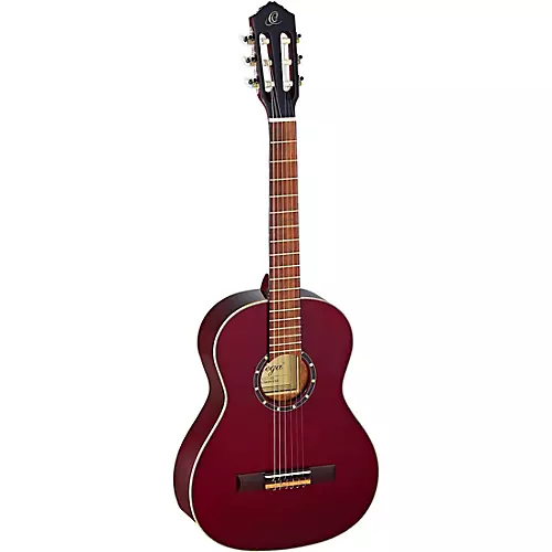 Ortega Family Series R121-3/4WR 3/4 Size Classical Guitar Transparent Wine Red 0.75