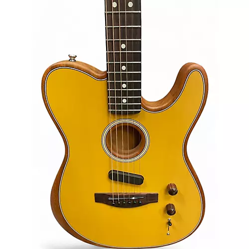 Used Fender Acoustasonic Player Telecaster Butterscotch Acoustic Electric Guitar Butterscotch