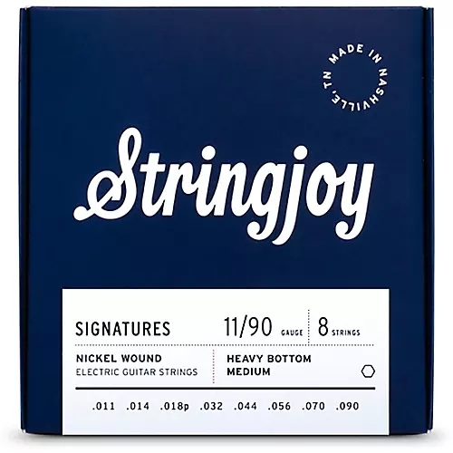 Stringjoy Signatures 8 String Nickel Wound Electric Guitar Strings 10 - 85