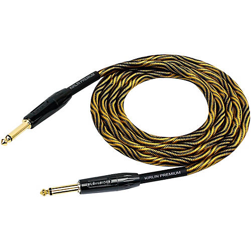 Kirlin IWB Black/Gold Woven Instrument Cable 1/4