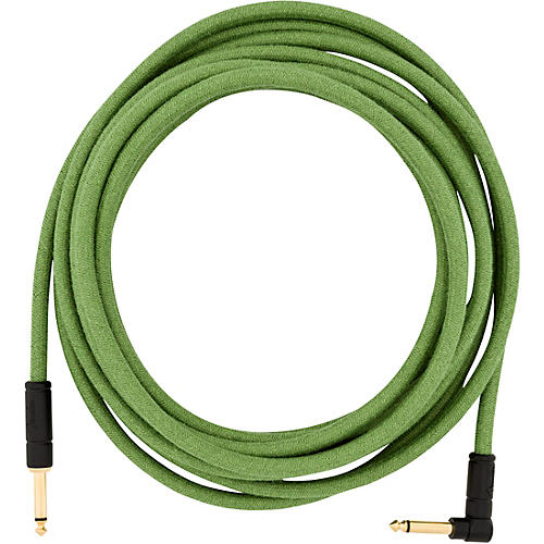 Fender Festival Pure Hemp Straight to Angle Instrument Cable 18.6 ft. Natural