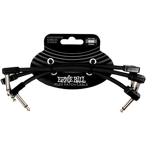 Ernie Ball Flex Patch Cable - 3 Pack 3 in. Blue
