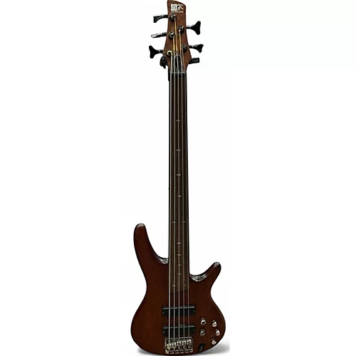 Used Ibanez SR505 5 String Walnut Electric Bass Guitar Walnut