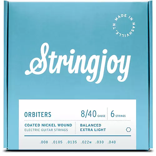 Stringjoy Orbiters Coated Nickel Wound Electric Guitar Strings 12 - 56