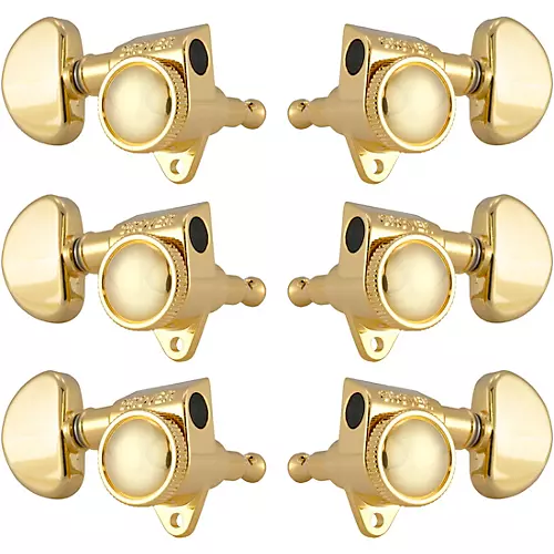 Grover Roto-Grip Locking Rotomatics 502 Series Standard Button Tuning Machines Black Chrome