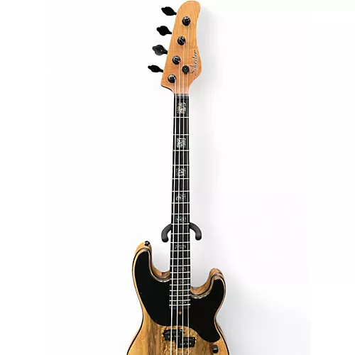 Used Schecter Guitar Research Model T 4 Exotic Black Limba Electric Bass Guitar Black Limba