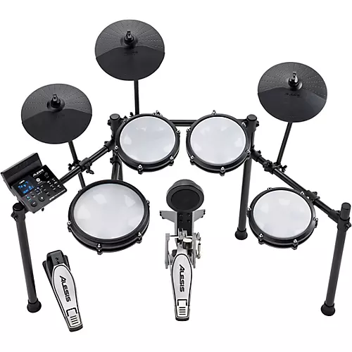 Alesis Nitro Max 8-Piece Electronic Drum Set With Bluetooth, BFD Sounds & DA2108 Drum Amp Red