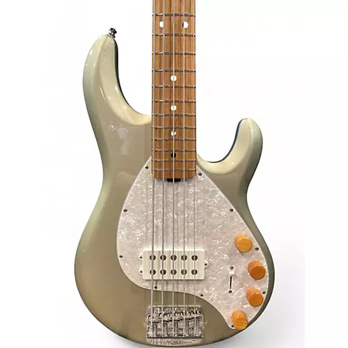 Used Ernie Ball Music Man string ray 5 pewter Electric Bass Guitar pewter
