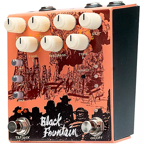 Old Blood Noise Endeavors Black Fountain Stereo Delay Effects Pedal Terracotta