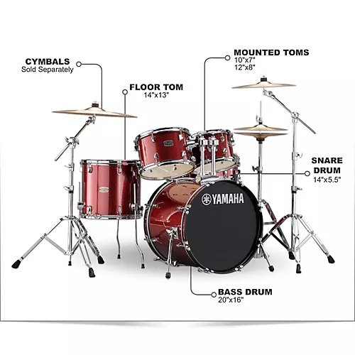 Yamaha Rydeen 5-Piece Shell Pack With 20