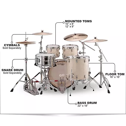 Ludwig Classic Maple 4-Piece Mod Shell Pack With 22