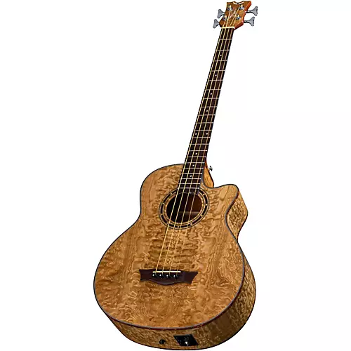 Dean Exotica Quilted Ash Acoustic-Electric Bass Guitar Gloss Natural