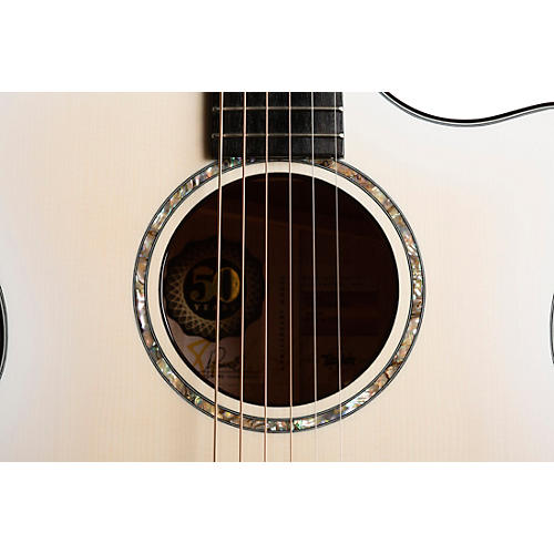 Taylor 614ce Limited-Edition 50th Anniversary Grand Auditorium Acoustic-Electric Guitar Trans White Edgeburst