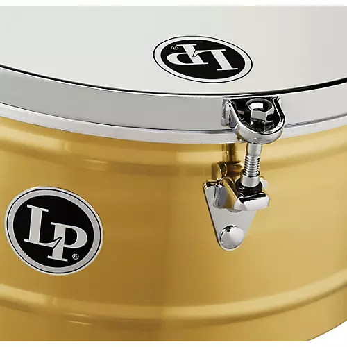 LP Brass Timbale With Chrome Hardware and Mount Bracket 13 x 6.5 in.