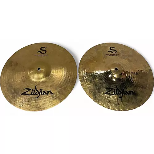 Used Zildjian 14in A Custom Mastersound Hi Hat Pair Cymbal 33