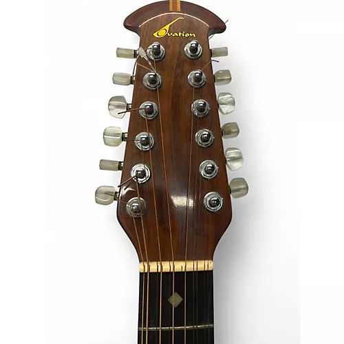 Used Ovation balladeer 1755 Natural 12 String Acoustic Electric Guitar Natural