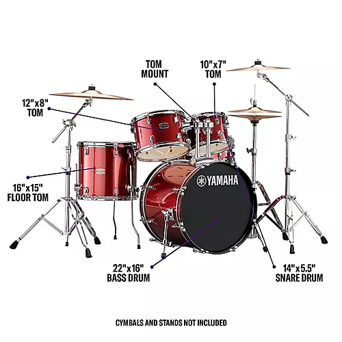 Yamaha Rydeen 5-Piece Shell Pack With 22