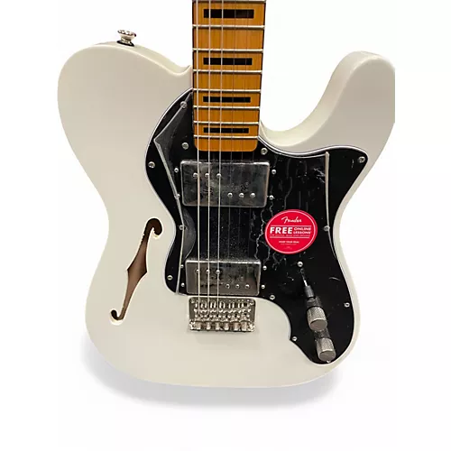 Used Squier Classic Vibe Telecaster Thinline Alpine White Hollow Body Electric Guitar Alpine White