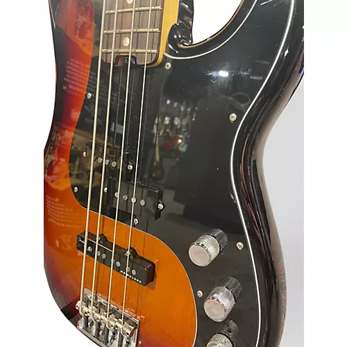 Used 2017 Fender American Elite Precision Bass 3 Tone Sunburst Electric Bass Guitar 3 Tone Sunburst
