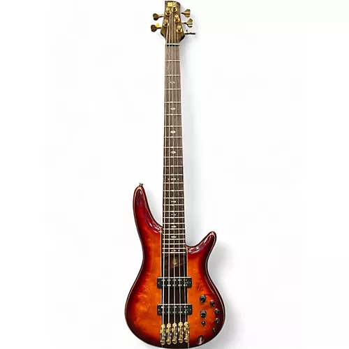 Used Ibanez SR2405 Trans Amber Electric Bass Guitar Trans Amber