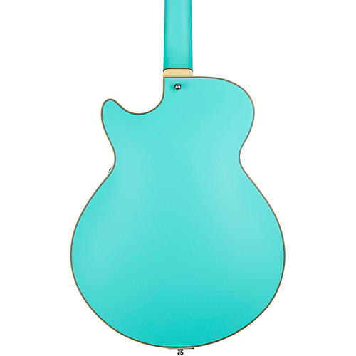 D'Angelico Deluxe SS Semi-Hollow Electric Guitar With D'Angelico Shield Tremolo Matte Surf Green