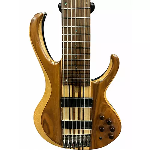 Used Ibanez BTB747 7 String Natural Electric Bass Guitar Natural