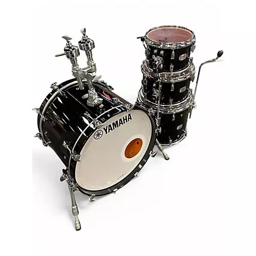 Used Yamaha 4 Piece Absolute Hybrid Maple Piano Black Drum Kit Piano Black
