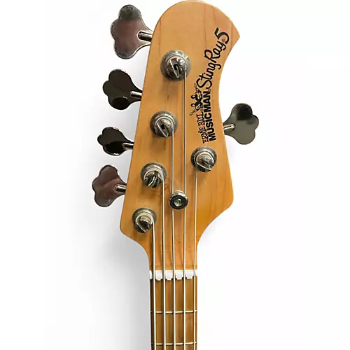 Used 2013 Ernie Ball Music Man Stingray HH 5 String Tobacco Sunburst Electric Bass Guitar Tobacco Sunburst