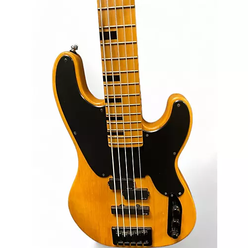 Used 2015 Schecter Guitar Research Model T 5 Natural  Electric Bass Guitar Natural