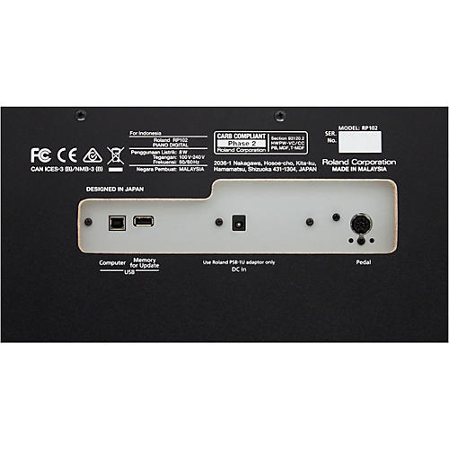 Roland RP102 Digital Console Piano Black 88 Key