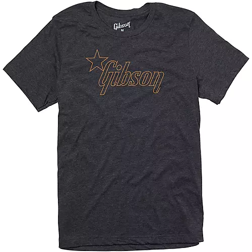 Gibson Star Logo T-Shirt Medium Charcoal