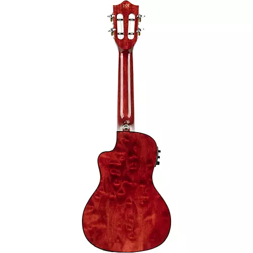 Lanikai QM-CEC Quilted Maple Concert Acoustic-Electric Ukulele Transparent Blue