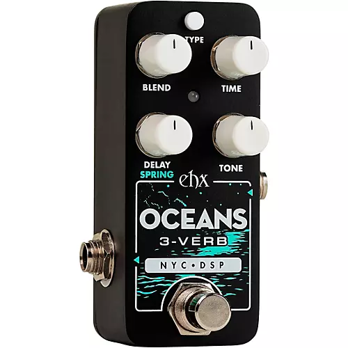 Electro-Harmonix Oceans 3-Verb Reverb Effects Pedal Black