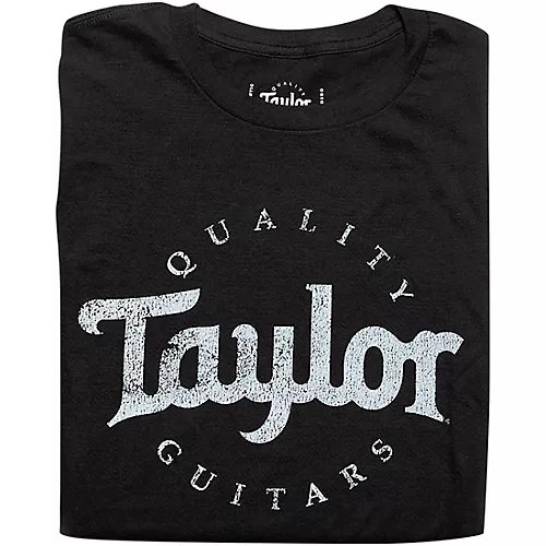 Taylor Distressed Logo T-Shirt Medium Black