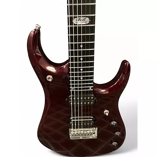 Used Ernie Ball Music Man JP12 7-String Cherry Sugar Solid Body Electric Guitar Cherry Sugar