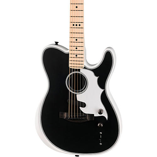 Fender Jack White Signature Triplesonic Limited-Edition Acoustasonic Telecaster Acoustic-Electric Guitar Arctic White