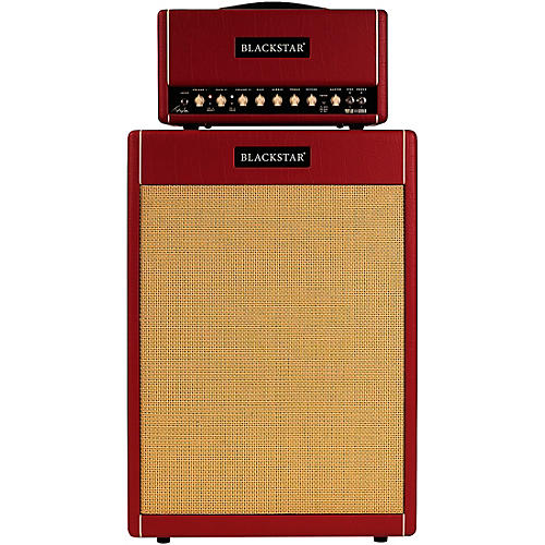 Blackstar St. James Toby Lee 50 6L6 50W Tube Guitar Head and 2x12 Guitar Cabinet Red