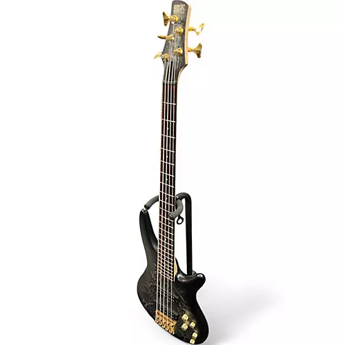 Used Ibanez SR305EDX Black Ice Frozen Matte Electric Bass Guitar Black Ice Frozen Matte