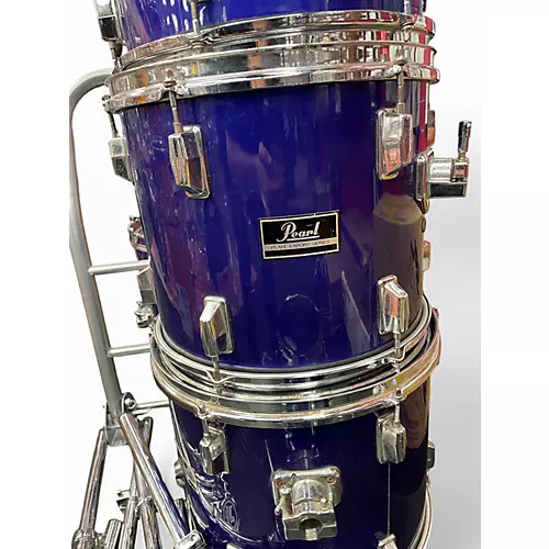 Used Pearl 6 Piece Export Blue Drum Kit Blue