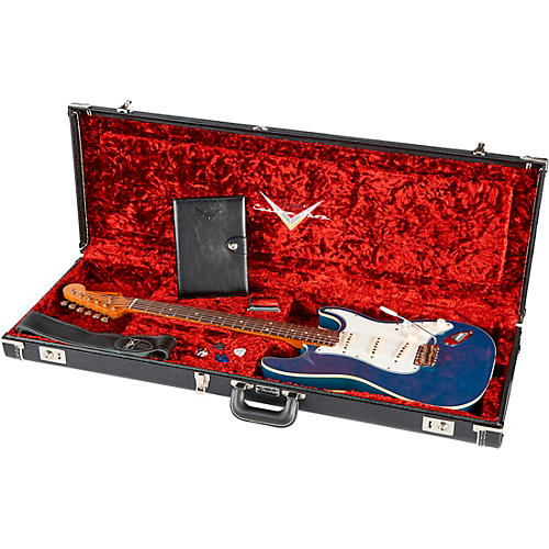 Fender Custom Shop Limited-Edition Double-Bound Stratocaster Journeyman Relic Electric Guitar Aged Sherwood Green Metallic