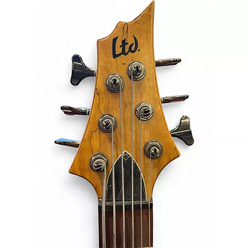 Used ESP LTD B206SM 6 String Natural Electric Bass Guitar Natural