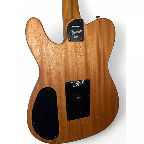 Used Fender Acoustasonic Telecaster White Acoustic Electric Guitar White