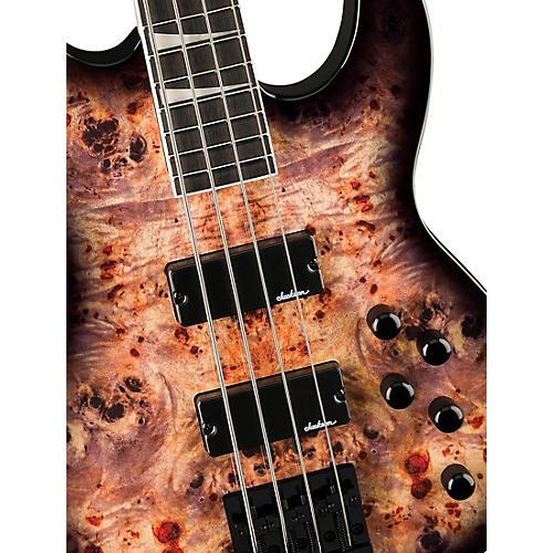 Jackson JS Series Concert Bass CB JS3P Electric Bass Black Burst Burl