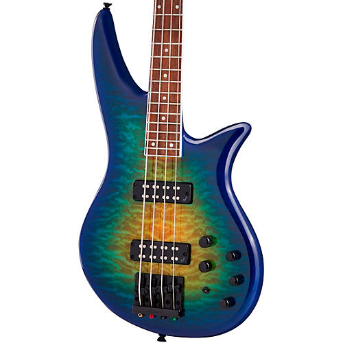 Jackson X Series Spectra Bass SBXQ IV Amber Blue Burst